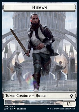 Human Token (W 1/1) // Treasure Token