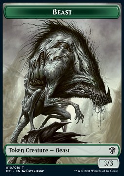 Beast Token (G 3/3) // Whale Token (U 6/6)