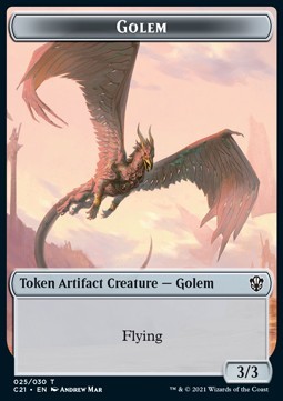 Golem Token (A 3/3 Flying) // Thopter Token (A 1/1)