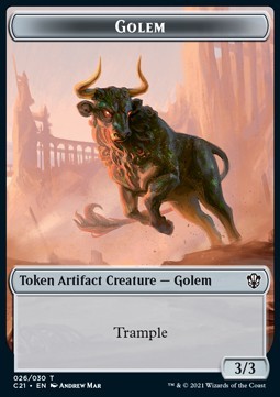Golem Token (A 3/3 Trample) // Thopter Token (A 1/1)