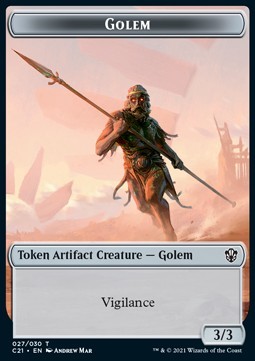 Golem Token (A 3/3 Vigilance) // Thopter Token (A 1/1)
