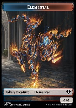 Elemental Token (Blue and Red 4/4)