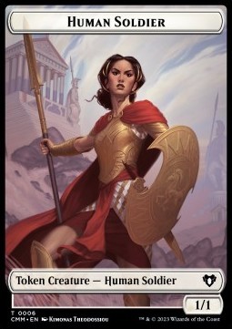 Human Soldier Token (White 1/1)
