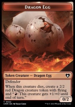 Dragon Egg Token (Red 0/2)