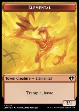 Elemental Token (Red 3/1 Trample, haste)