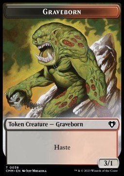Graveborn Token (Black and Red 3/1)