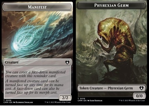 Manifest Token // Phyrexian Germ Token (B 0/0)