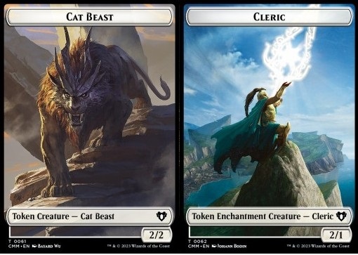 Cat Beast Token (W 4/4) // Cleric Token (W 2/1)