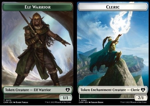 Elf Warrior Token (G 1/1) // Cleric Token (W 2/1)