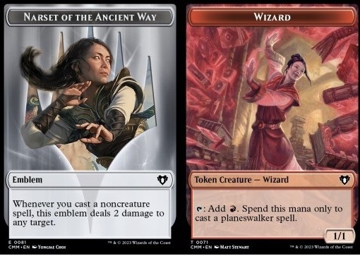Narset of the Ancient Way Emblem // Wizard Token (R 1/1)