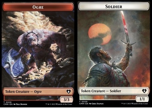 Ogre Token (R 3/3) // Soldier Token (W 1/1)