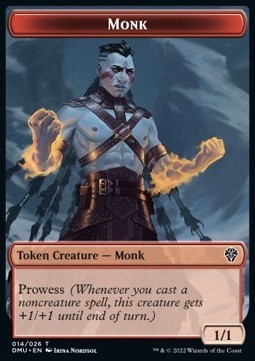 Monk Token (Red 1/1 Prowess)