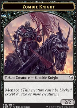 Zombie Knight Token (Black 2/2)