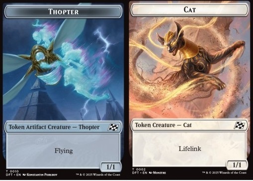 Thopter Token (A 1/1) // Cat Token (W 1/1 Lifelink)