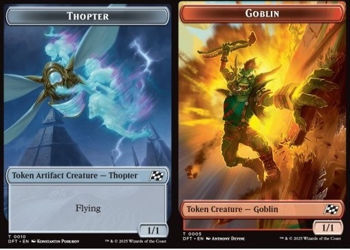 Thopter Token (A 1/1) // Goblin Token (R 1/1)