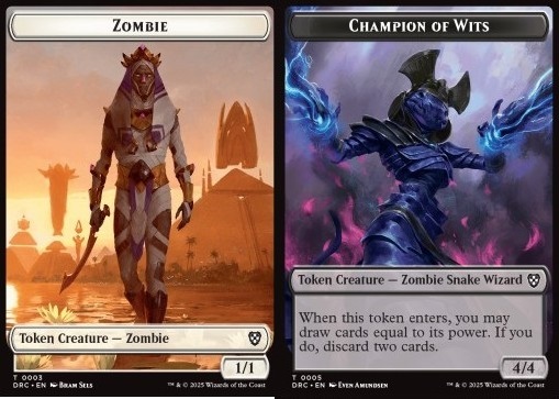 Zombie Token (W 1/1) // Champion of Wits Token