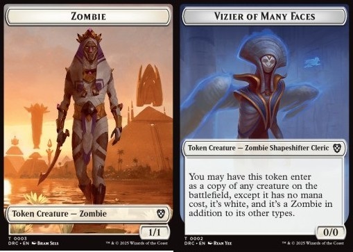 Zombie Token (W 1/1) // Vizier of Many Faces Token