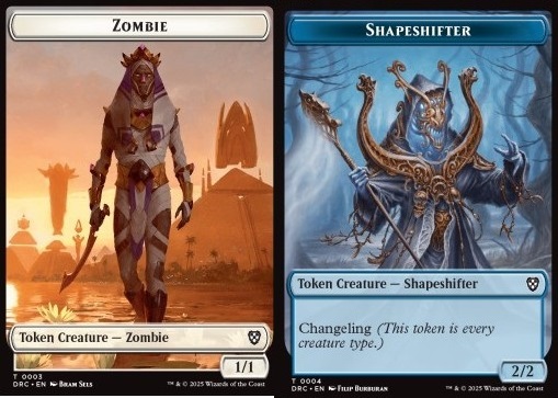 Zombie Army Token (B 0/0) // Shapeshifter Token (U 2/2)