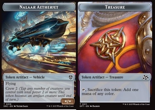Nalaar Aetherjet Token (A */*) // Treasure Token