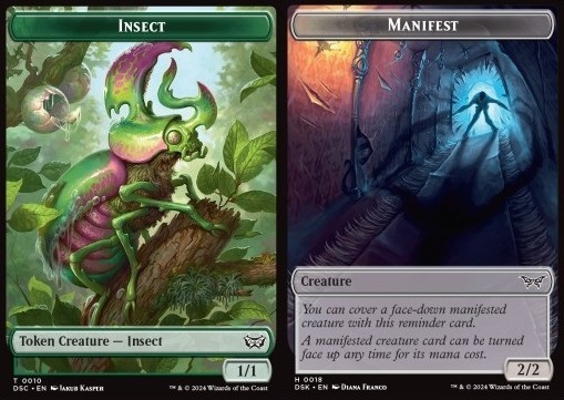 Insect Token (G 1/1) // Manifest Token (C 2/2)