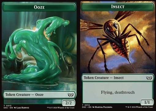 Ooze Token (G 2/2) // Insect Token (G 1/1 Flying, Deathtouch)
