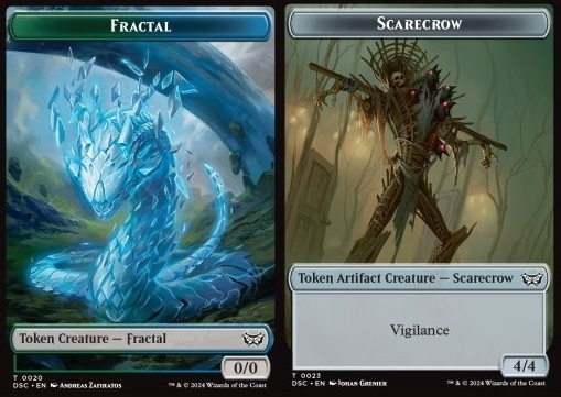 Fractal Token (GU 0/0) // Scarecrow Token (A 4/4)