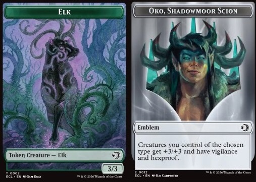 Elk Token (G 3/3) // Oko, Shadowmoor Scion Emblem