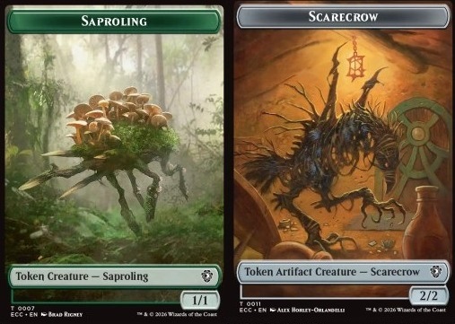 Saproling Token (G 1/1) // Scarecrow Token (A 2/2)