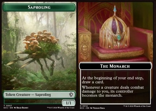 Saproling Token (G 1/1) // The Monarch
