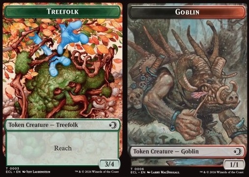 Treefolk Token (G 3/4) // Goblin Token (BR 1/1)