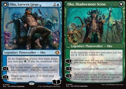 Oko, Lorwyn Liege // Oko, Shadowmoor Scion