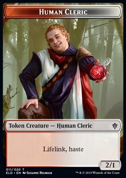 Human Cleric Token (Red and White 2/1)