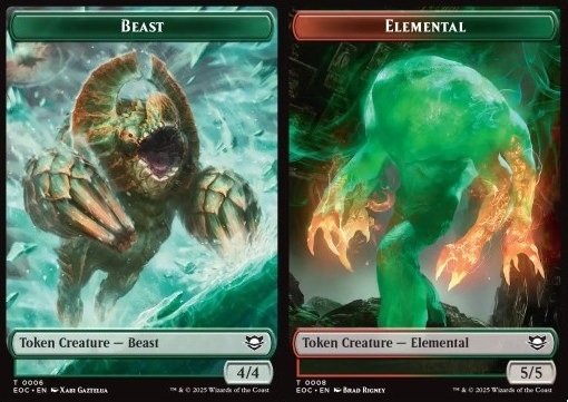 Beast Token (G 4/4) // Elemental Token (RG 5/5)