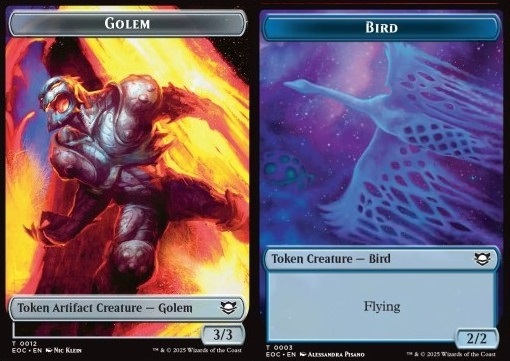 Golem Token (A 3/3) // Bird Token (U 2/2)