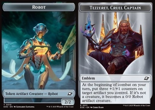Robot Token (A 2/2) // Tezzeret, Cruel Captain Emblem