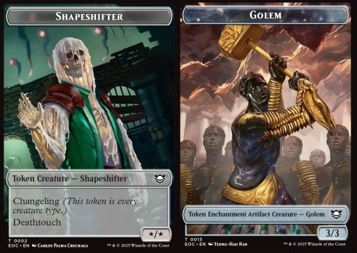 Shapeshifter Token (C */*) // Golem Token (EA 3/3)