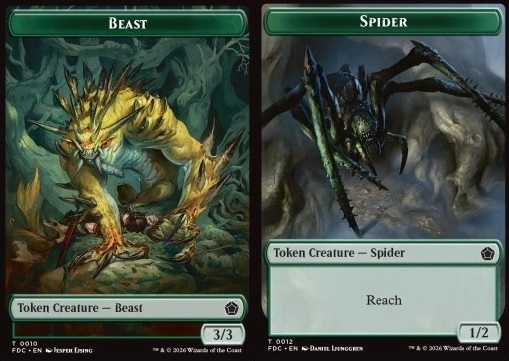 Beast Token (G 3/3) // Spider Token (G 1/2)