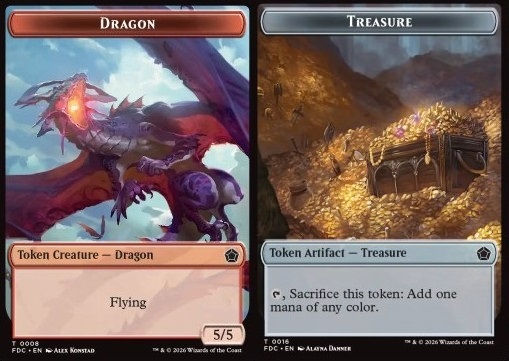 Dragon Token (R 5/5) // Treasure Token