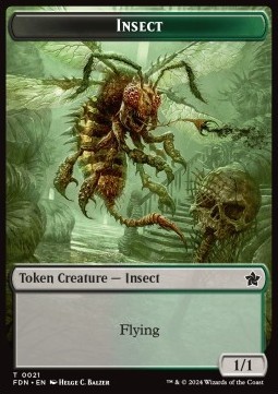 Insect Token (Black and Green 1/1)