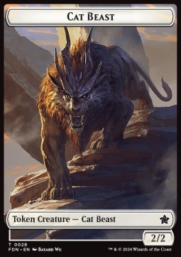 Cat Beast Token (White 2/2)