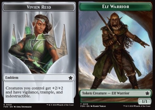 Vivien Reid Emblem // Elf Warrior Token (G 1/1)