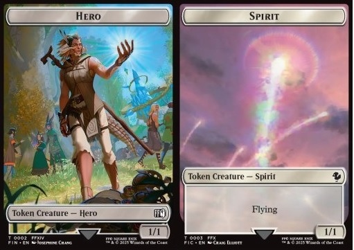 Hero Token (W 1/1)// Spirit Token (W 1/1) (V.1)