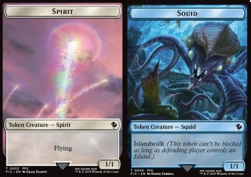 Spirit Token (W 1/1) // Squid Token (U 1/1) (V.1)