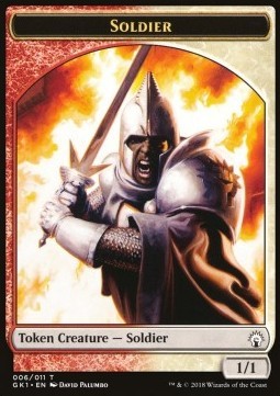 Soldier Token (RW 1/1) // Soldier Token (W 1/1 Lifelink)