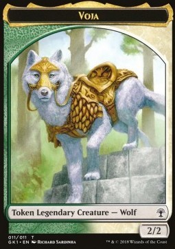 Voja Wolf Token (GW 2/2) // Saproling Token (G 1/1)