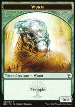 Wurm Token (G 5/5 Trample) // Saproling Token (G 1/1)