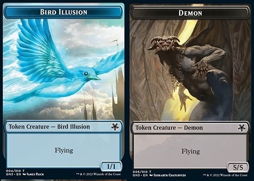 Bird Illusion Token (U 1/1) // Demon Token (B 5/5)