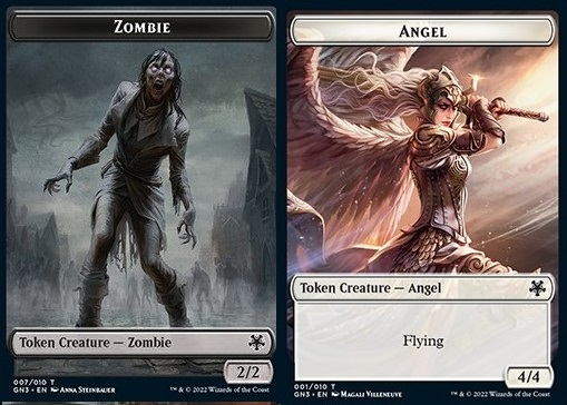 Zombie Token (B 2/2) // Angel Token (W 4/4)
