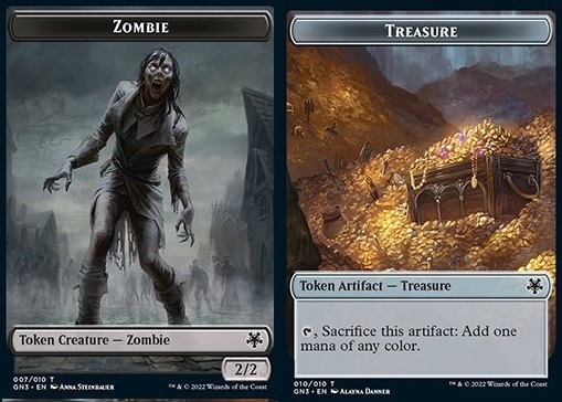 Zombie Token (B 2/2) // Treasure Token