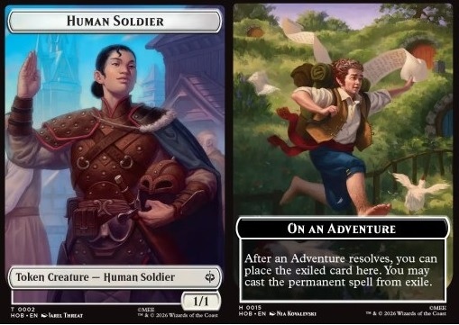 Human Soldier Token (W 1/1) // On an Adventure
